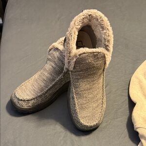 Hey Dude Tan Ankle Boots with Faux Fur